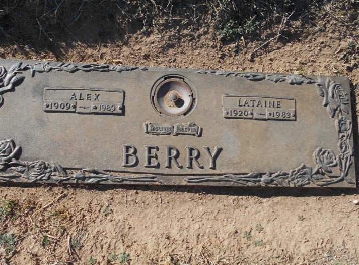 Alex berry and second wife headstone