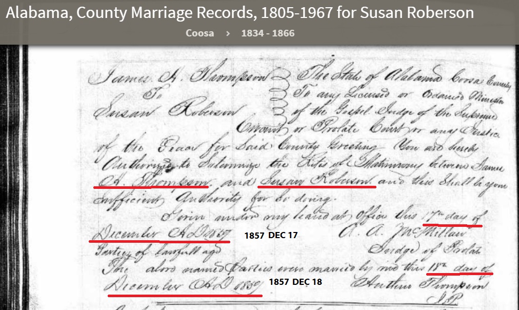 Susan Roberson Marriage