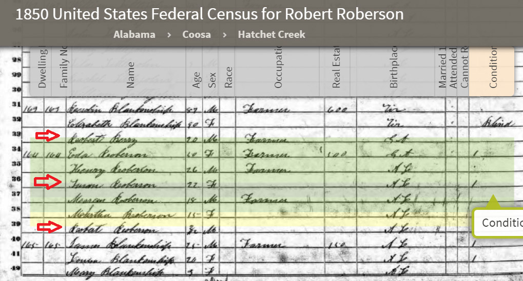 1850 Susan Roberson coosa county ALA copy