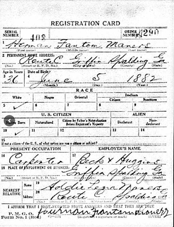 Hampton F Maners Draft notice page 1