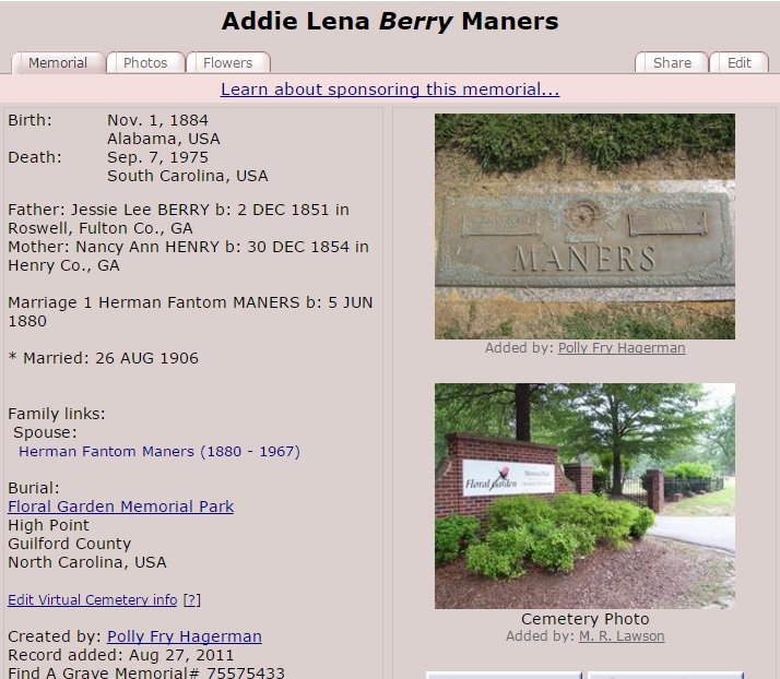 Herman and Lena Maners Graves