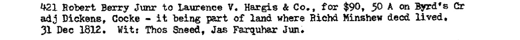 Sale of land in Person County 1812 - Copy