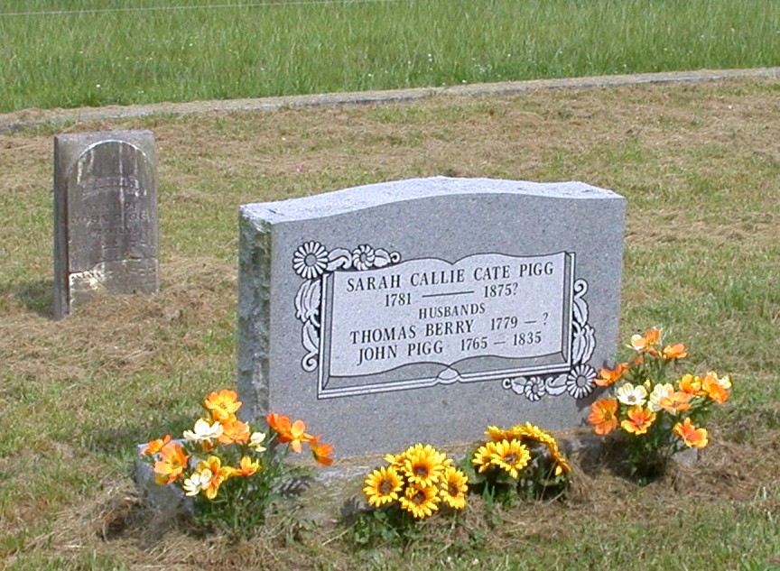 Sarah Cate Berry Pigg grave in Wayne County Tennessee